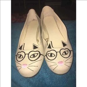 Tan cat flats